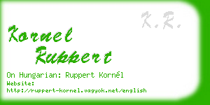 kornel ruppert business card